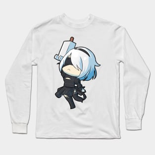 Chibi 2B - Nier Automata Long Sleeve T-Shirt